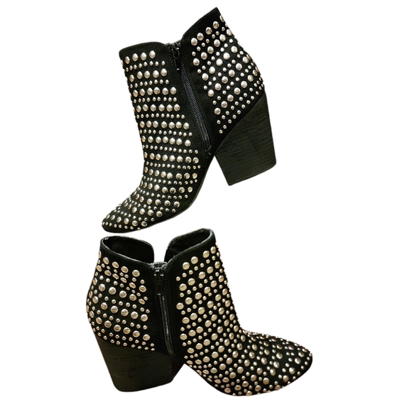 NAUGHTY MONKEY OOH BLACK SUEDE STUDDED ANKLE BOOTS WOMEN'S SZ 9 - Picture 4 of 9